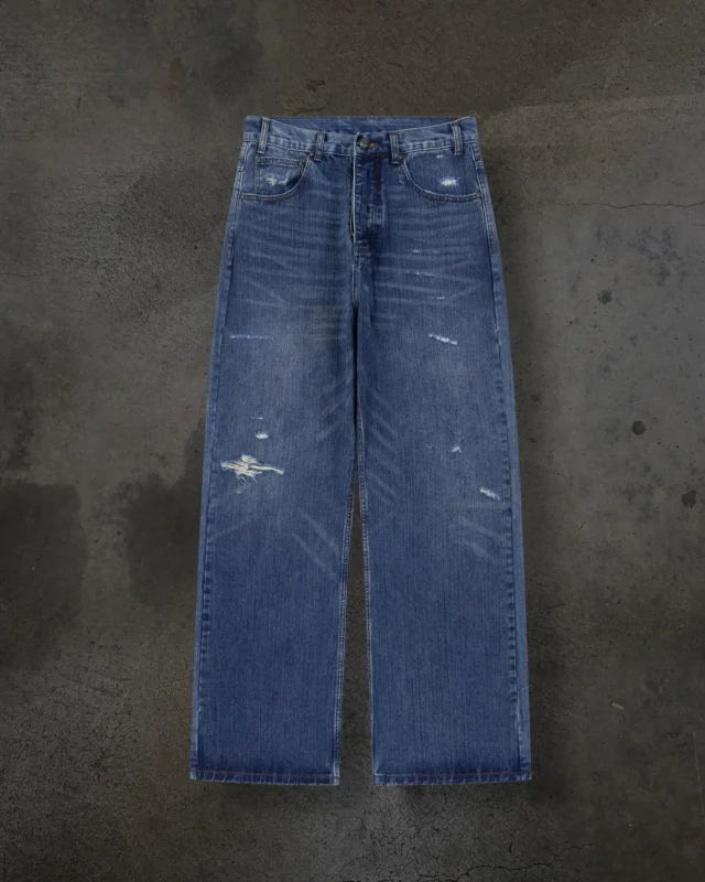 Ditch LA Jeans Slub Repaired Jeans (Light Wash) 30% OFF